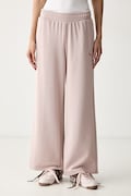 Puma spodnie dresowe damskie z bawełną Essential Cat Comfort różowe high waist 691703
