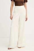 Marella spodnie MLTCAMPO damskie kolor beżowy proste high waist 2613131043200
