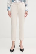 Marella spodnie GHIANDA damskie kolor beżowy fason cygaretki high waist 2613131051200