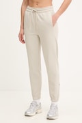 adidas by Stella McCartney spodnie dresowe damskie bawełniane beżowe high waist JZ0658