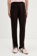 adidas Originals teplákové nohavice dámske s bavlnou hnedé high waist KD3790