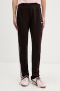 adidas Originals teplákové nohavice dámske s bavlnou hnedé high waist KD3790