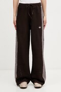 adidas Originals pantaloni de trening ajurați, pentru femei maro high waist KE0201