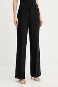 Fracomina spodnie damskie kolor czarny proste high waist FY26SV4025W42901