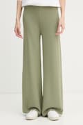 United Colors of Benetton pantaloni de trening de damă cu vâscoză verzi high waist 1LHGDF015