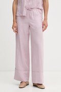 United Colors of Benetton штани жіночі лляні рожеві high waist 4AGHDF0BF