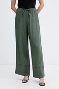 United Colors of Benetton штани жіночі лляні зелені high waist 4AGHDF0BF