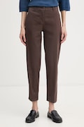 United Colors of Benetton hlače za žene od pamuka s elastanom smeđe 4CDRDF0AV
