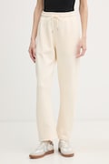 Calvin Klein Jeans spodnie dresowe damskie bawełniane beżowe high waist LV047F210G
