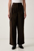 Calvin Klein Jeans spodnie damskie z bawełną czarne high waist LV047F623G