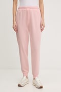 Guess spodnie dresowe damskie z bawełną SILVY różowe high waist V6GB11 K3095