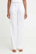 Guess παντελόνι ίσιο γυναικείο με λινό CARLA λευκό ψηλή W6GB43 W2840