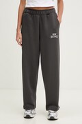 New Balance spodnie dresowe damskie Fleece szare high waist WB61W1DZABR