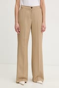 Max&Co. spodnie damskie z dodatkiem wełny MCOESTROSO beżowe 2616131032200