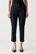 BOSS штани carrot жіночі бавовняні з еластаном Tapria-Crop2 темно-сині high waist 50551937