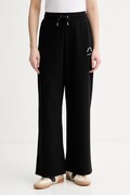 Karl Lagerfeld spodnie dresowe damskie z wiskozą czarne high waist B2W10145