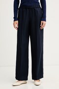 Gant kalhoty dámské se lnem námořnické modré high waist 4150381