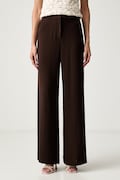 Morgan spodnie damskie brązowe high waist PANOU.F