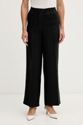 Sisley pantaloni de damă din in negri high waist 4TTSLF08P