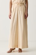 United Colors of Benetton nohavice palazzo dámske bavlnené béžové high waist 4MBJDF0C1