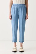 United Colors of Benetton nohavice regularné dámske bavlnené modré high waist 4DHJDF079
