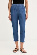 United Colors of Benetton nohavice regularné dámske bavlnené tmavomodré high waist 4DHJDF079
