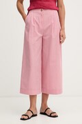 United Colors of Benetton kalhoty dámské s bavlnou růžové high waist 4WAQDF0C4