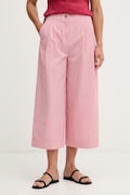 United Colors of Benetton kalhoty dámské s bavlnou růžové high waist 4WAQDF0C4