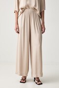 ViCOLO spodnie palazzo damskie z wiskozy beżowe high waist TAB0082