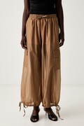 Haveone damskie z lyocellem brązowe high waist PVE-Q376