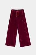 Calvin Klein Jeans spodnie dresowe welurowe dziecięce kolor bordowy gładkie IG0IG03057