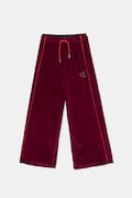 Παιδικό βελούδινο παντελόνι φόρμας Calvin Klein Jeans χρώμα: μπορντό, IG0IG03057