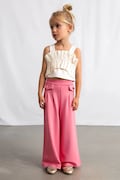 Mayoral spodnie dziecięce kolor różowy gładkie 3584