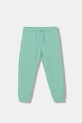United Colors of Benetton spodnie dresowe bawełniane dziecięce kolor turkusowy gładkie 3J68CF02H