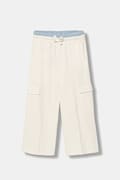 United Colors of Benetton teplákové nohavice detské béžové high waist 36EKCF06X