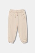 United Colors of Benetton teplákové nohavice detské bavlnené béžové high waist 3NBMGF05D