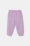 United Colors of Benetton teplákové nohavice detské bavlnené fialové high waist 3NBMGF05D
