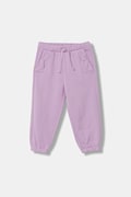 United Colors of Benetton teplákové nohavice detské bavlnené fialové high waist 3NBMGF05D
