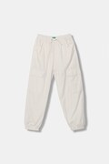 United Colors of Benetton Nohavice jogger detské s bavlnou béžové high waist 4L2VCF05H
