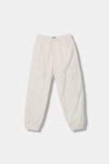 United Colors of Benetton Nohavice jogger detské s bavlnou béžové high waist 4L2VCF05H
