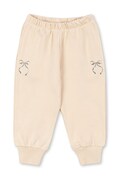 Konges Sløjd spodnie dresowe bawełniane dziecięce LOUPY LOU SWEAT PANTS OCS kolor beżowy melanżowe KS104349