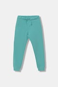 United Colors of Benetton spodnie dresowe bawełniane dziecięce kolor turkusowy gładkie 3J68CF058