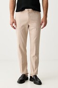 BOSS pantaloni slim fit pentru bărbați cu bumbac H-Kaiton1 bej regular waist 50553813