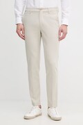 BOSS slim fit hlače za muškarce s pamukom H-Kaiton1 bež spušteni struk 50553813