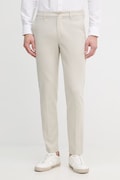 BOSS slim fit hlače za muškarce s pamukom H-Kaiton1 bež spušteni struk 50553813