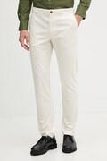 Tommy Hilfiger nohavice chinos pánske bavlnené s elastanom béžové regular waist MW0MW41923
