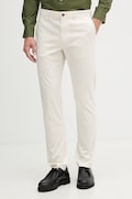 Tommy Hilfiger nohavice chinos pánske bavlnené s elastanom béžové regular waist MW0MW41923