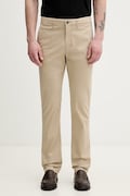 Tommy Hilfiger nohavice chinos pánske bavlnené s elastanom béžové MW0MW41923