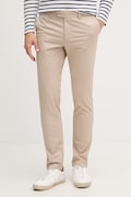 Hackett London spodnie slim fit męskie bawełniane z elastanem beżowe regular waist HM2100115R