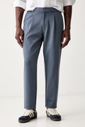 Calvin Klein spodnie męskie z wiskozą granatowe LV04LF607G